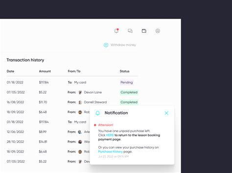 Transaction History Page Preedu By Viktoria Salomakhina On Dribbble