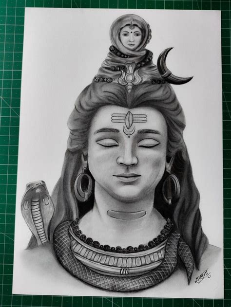 Devo Ke Dev Mahadev Half Face Drawing Pencil Drawings For Beginners