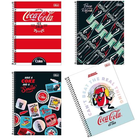 Caderno Universitario Connect Coca Cola Materia Capa Dura Espiral