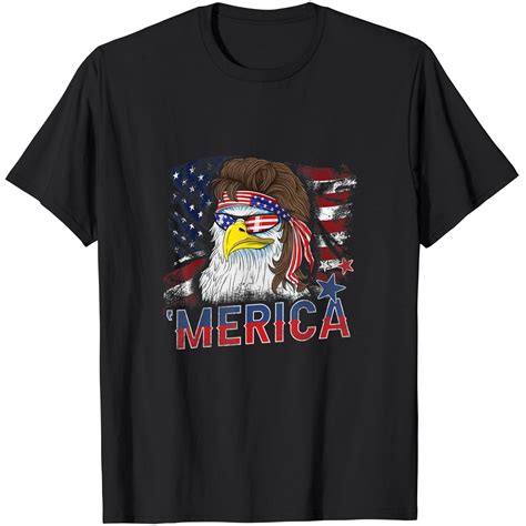 Merica Bald Eagle Mullet Th Of July American Flag Patriotic T Shirt