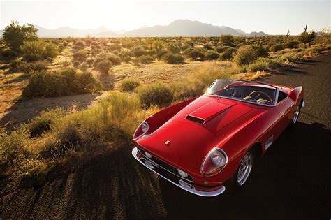 Hd Wallpaper Classic Red Convertible Coupe Ferrari Ca Spyder