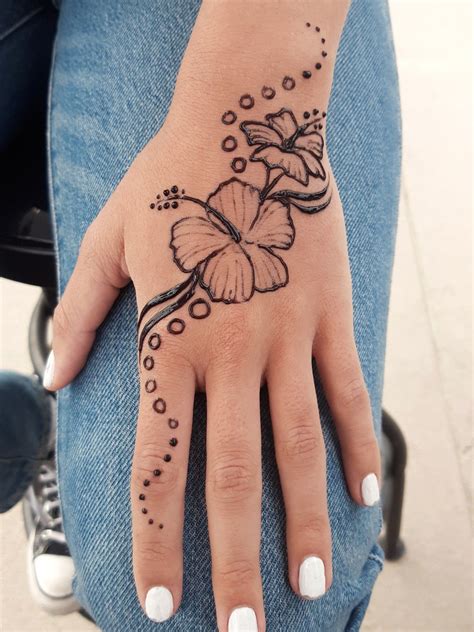 Simple Hibiscus Henna In 2023 Simple Henna Tattoo Henna Inspired