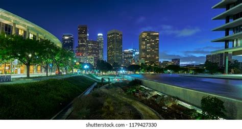 Downtown Los Angles Skyline Music Center Stock Photo 1179427330