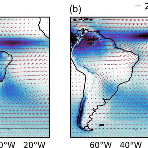 Mean Rainfall And Vertically Integrated Moisture Flux Vectors In Djf