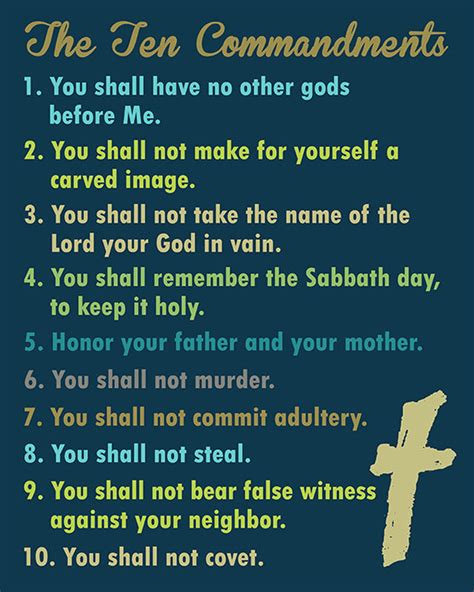 Ten Commandments Wall Art. Christian Wall Decor. Scripture. - Etsy