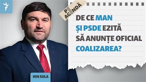 Ion Sula Despre Coali Ia Cu Man Rela Ia Cu Pas I Referendumul Pro Ue