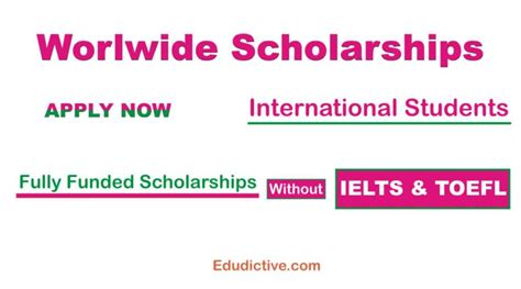 List Of Fully Funded Scholarships Without Ieltstoefl 2021 2022