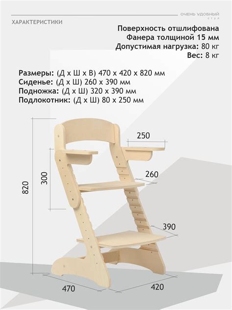 Детский растущий стул, с подлокотниками купить по цене 2049 ₽ в ...