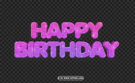 Happy Birthday Pink Glitter Horizontal Texture Png Hd png - Free PNG ...