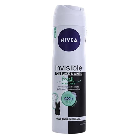 Desodorante Antitranspirante Nivea Invisible Black White Fresh Erva