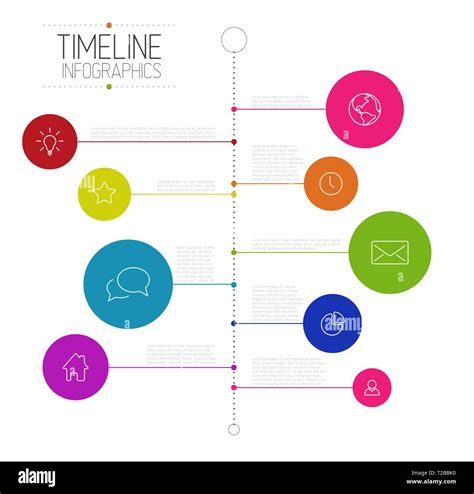 Vector Infographic Timeline Report Template With Icons Stock Vector