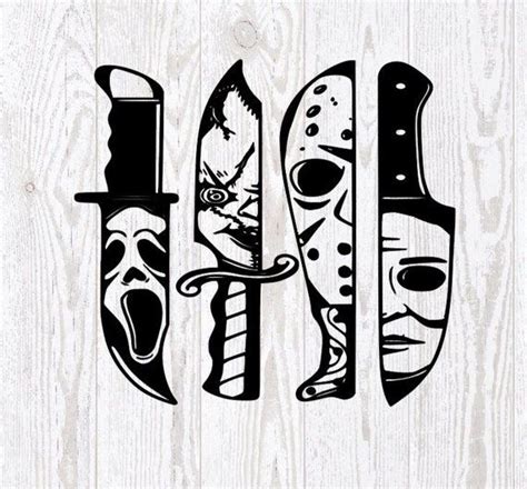 Horror Characters Svg Knives Svg Michael Myers Svg Jason Svg Friday