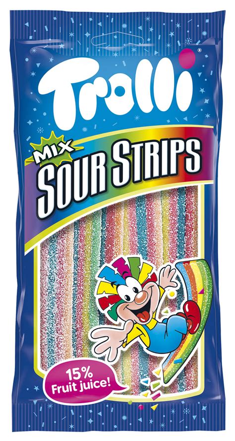 Trolli Sour Strips Mix 24x85g Godtesjuk AS