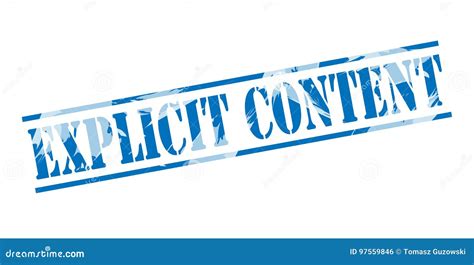 Explicit Content Blue Stamp Stock Illustration - Illustration of ...