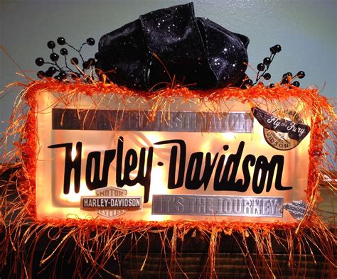 Harley Davidson Glass Block Décor For Motorcycle Enthusiasts