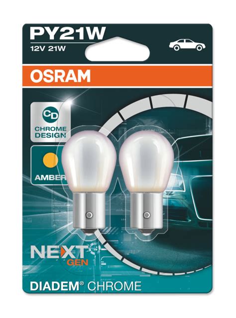 Lâmpadas PY21W BAU15S 12V OSRAM DIADEM CHROME BLED