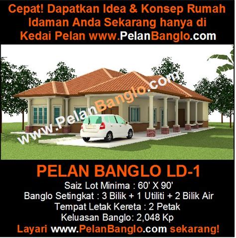 Koleksi Pelan Rumah Banglo Idaman : Pelan Rumah Banglo LD21 - Konsep ...