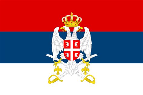 Apparently, the war flag of Serbia : r/vexillology