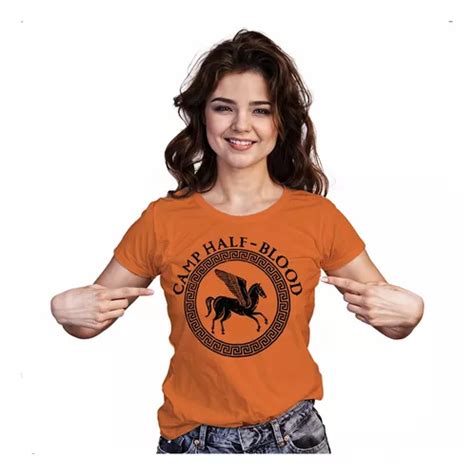 Camiseta Babylook Camp Half Blood Percy Jackson Algodão 4550