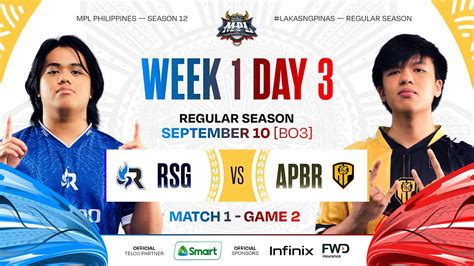 MPL PH S12 W1D3 RSG Vs APBR GAME 2 YouTube