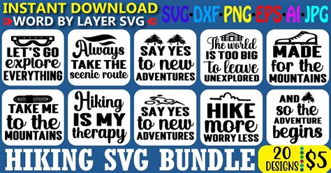 Hiking Svg Bundle Vol 11 Bundle · Creative Fabrica