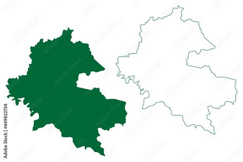 Deoria district (Uttar Pradesh State, Republic of India) map vector ...