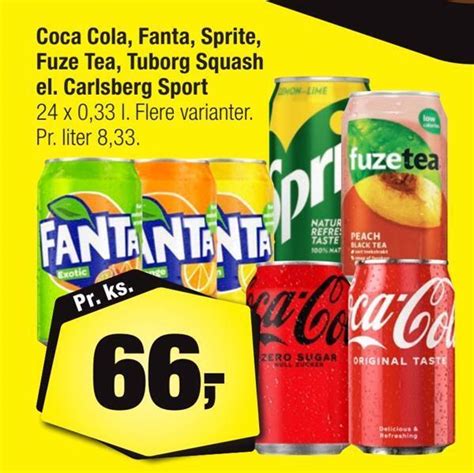 Coca Cola Fanta Sprite Fuze Tea Tuborg Squash El Carlsberg Sport