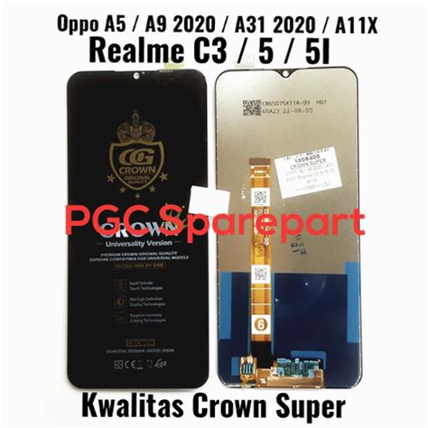 Jual Lcd Touchscreen Kwalitas Crown Super Oppo A5 2020 A9 2020 Realme 5 5i Hitam Jakarta