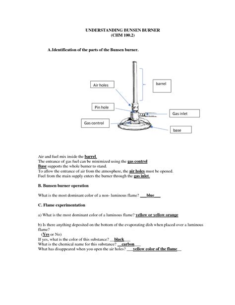 Solution Bunsen Burner Chemistry Studypool