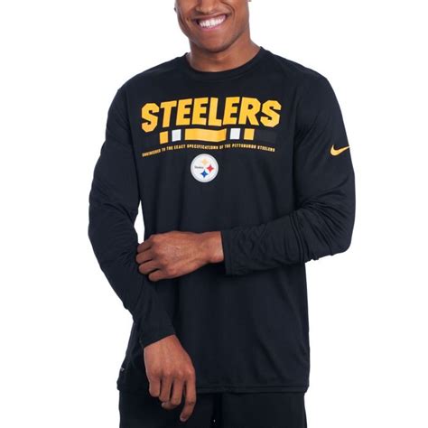 Pittsburgh Steelers Nike Legend Staff Long Sleeve Black Tee