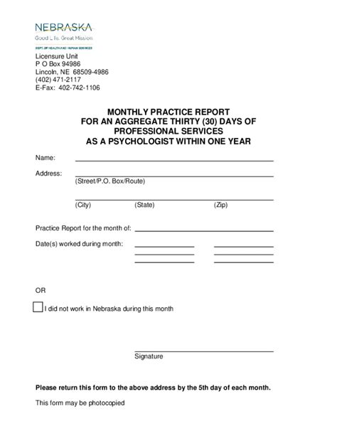 Fillable Online Dhhs Ne Dhhs Ne Gov Licensure DocumentsPsychology