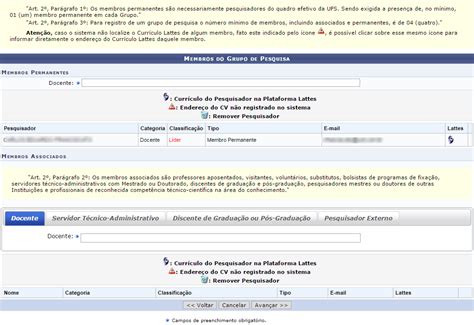 Portal Ufs Manual Para A Cria O De Grupo De Pesquisa