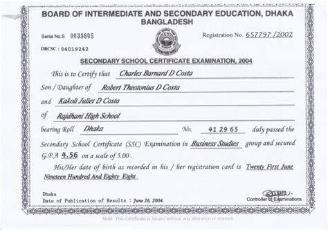 Ssc Certificate Cdcpdf