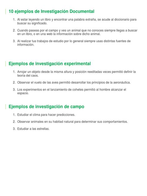 Ejemplos De Investigaci N Documental Que Te Inspirar N