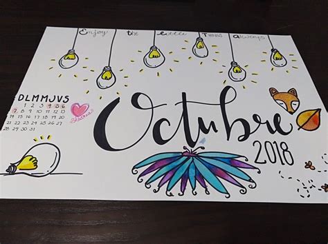 Octubre Boullet Journal Lettering