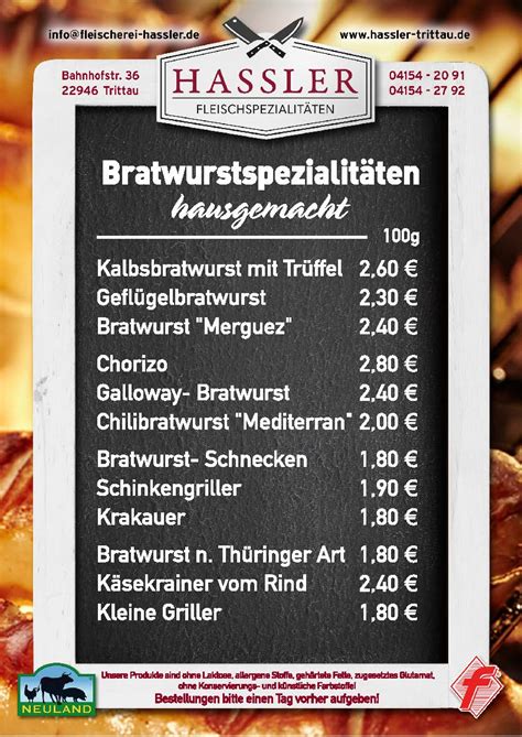 Grillsaison Hassler Fleischspezialit Ten