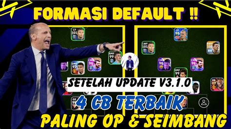 FORMASI DEFAULT 4 CB TERBAIK PALING OP SEIMBANG EFOOTBALL 2024