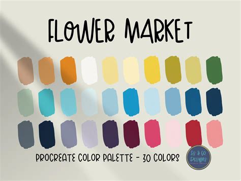 Flower Market Procreate Color Palette Graphic By Ssandcodesigns · Creative Fabrica