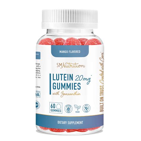 Buy Lutein Eye Supplement Gummies 60 Count Lutein 20mg Zeaxanthin