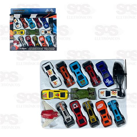 Kit Carrinhos Velozes de Plástico 15 Unidades Toy King TK AB2784