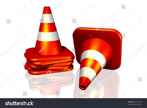 3d Traffic Cone Isolated White Background 库存插图 20231248 Shutterstock