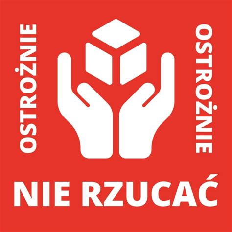 Etykiety naklejki OSTROŻNIE NIE RZUCAĆ 1000szt Senus pl