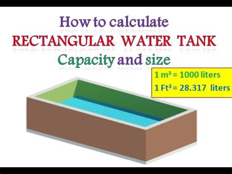 How To Calculate Rectangular Water Tank Capacity And Size YouTube