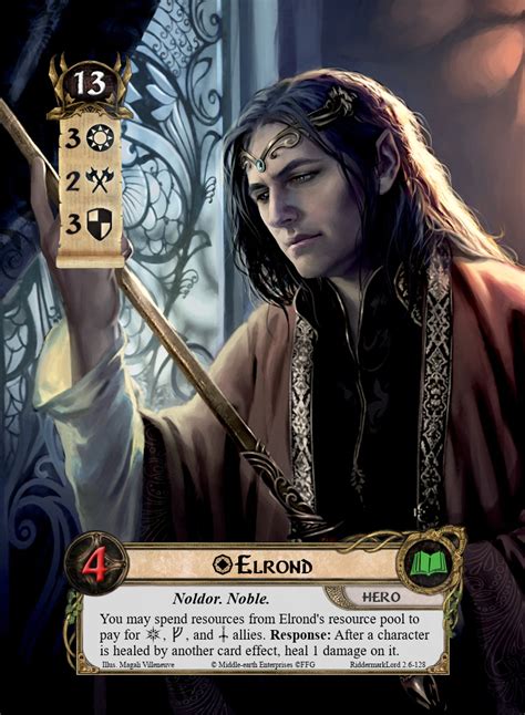 Alt Art Heroes Elrond Lore By Magali Villeneuve R Lotrlcg