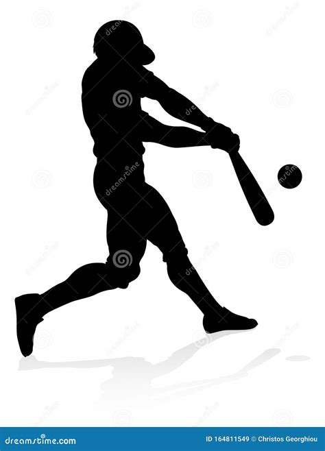 Baseball Player Silhouette Stock Vector Illustration Of Black