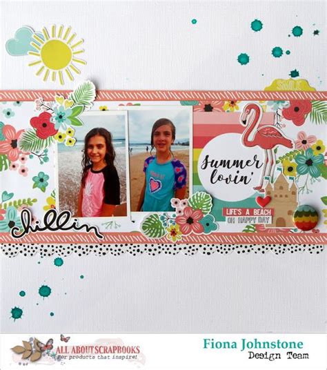 Summer Lovin With Simple Stories Hello Summer By Fiona Johnstone Colorful Scrapbook