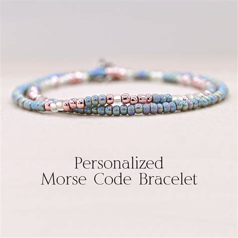 Custom Morse Code Bracelet Personalized Jewelry Unique Personalized