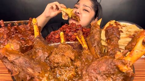 🔥 Asmr Eating Spicy Mutton Curry Chicken Lollipop Paratha Chicken