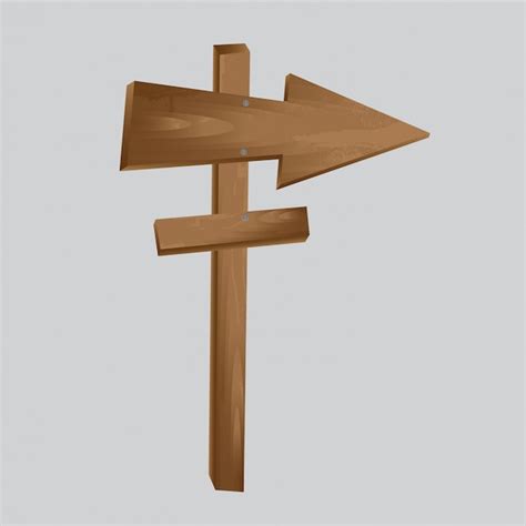 Freccia Di Legno Vettore Gratis