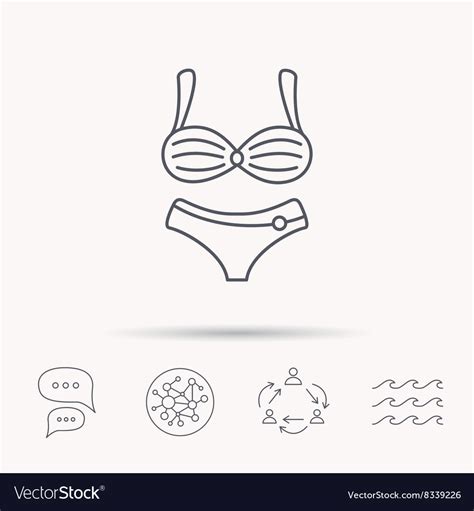 Lingerie Icon Women Underwear Sign Royalty Free Vector Image